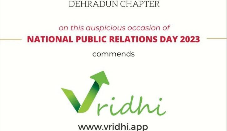 Vridhi Awarded as the best and most innovative Fintech app for Energy Investments and Community Housing on National PR Day 2023