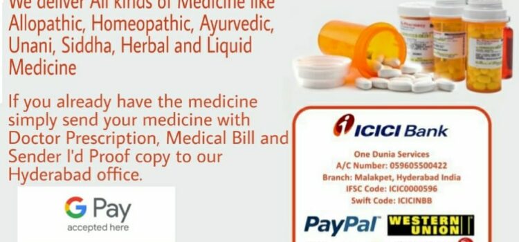 Medicine International Courier Service from India