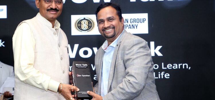 The Wow Talk Event Glitters as Sachin Salunkhe Receives Promising Investor of the Year Award Presented by the CM of Rajasthan, Dr. Prem Chand Bairwa