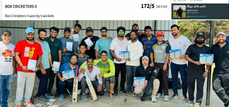 Thrilling Cricket Match Among Friends: Box Cricketers vs. Box Cricketers II at SRK Keesara