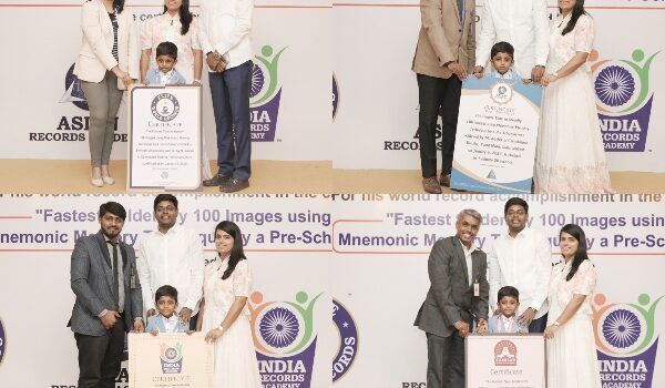 M.Advhik from Coimbatore Sets Record for Rapid Image Recognition Using Mnemonic Memory Technique