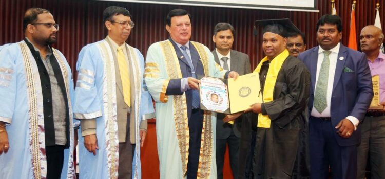 Dr Shantharupan Subramaniam, Director – Honeymoon Events Ltd London Received Prestigious Honorary Doctorate at Colombo
