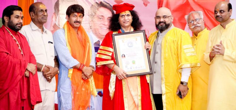 Renowned Spiritual Leader, Sant Indradevji Maharaj, Awarded Honorary Doctorate for Humanitarian Contributions from the American University USA AUGP