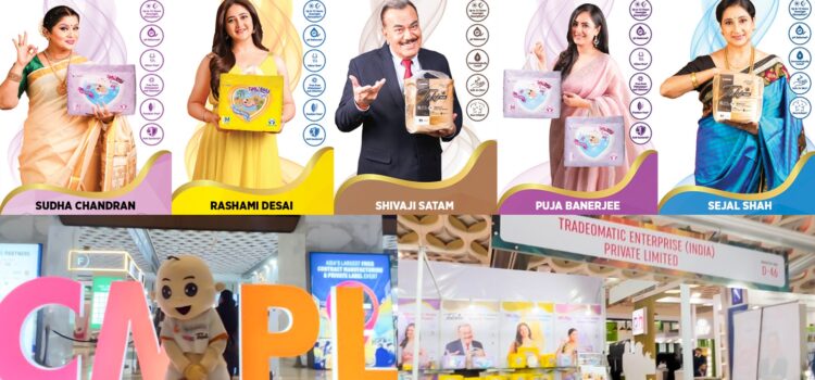 Tradeomatic Showcases at Asia’s Largest Contract Manufacturing Exhibition, India, Mumbai with New Celebrities Rashami Desai, Sudha Chandran, and Sejal Shah
