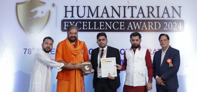 Advocate Vishrut Relan, Founder of Relan’s Legal Honoured with National Humanitarian Excellence Award on the occasion of 78th Independence Day and World Humanitarian Day.