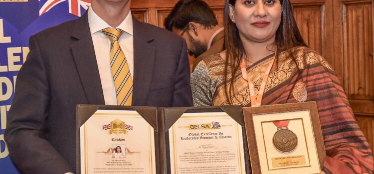 Dr. Monica B. Sood Honoured with Global Excellence in Leadership Award at GELSA 2024, UK Parliament