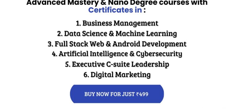Corporateum: Affordable Advanced Mastery & NanoDegree Programs to Elevate Your Career at Just ₹499 by an International Organization for Standardization certified Company.