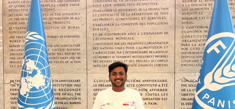 Indian Student Representative Aman Agrawal Shines at World Food Forum.