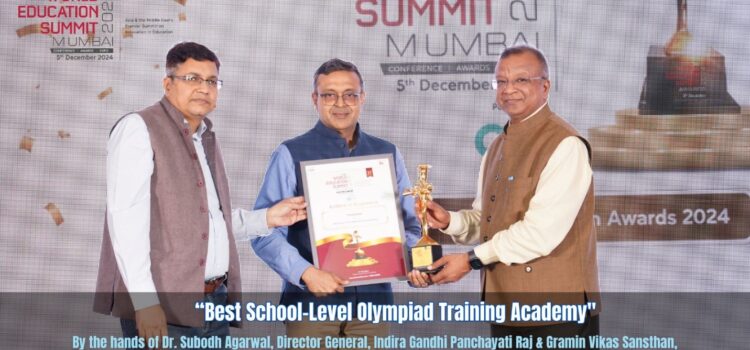 homeClass Wins Prestigious “Best School-Level Olympiad Training Academy” Award at World Education Summit 2024