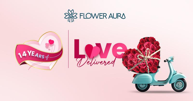 FlowerAura Celebrates 14 Years of Love with Valentine’s Day Theme: “Love Delivered”