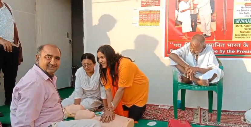 CPR Awareness at Mahakumbh Mela, Prayagraj – Endorsed by Padma Shri Sivanand Baba