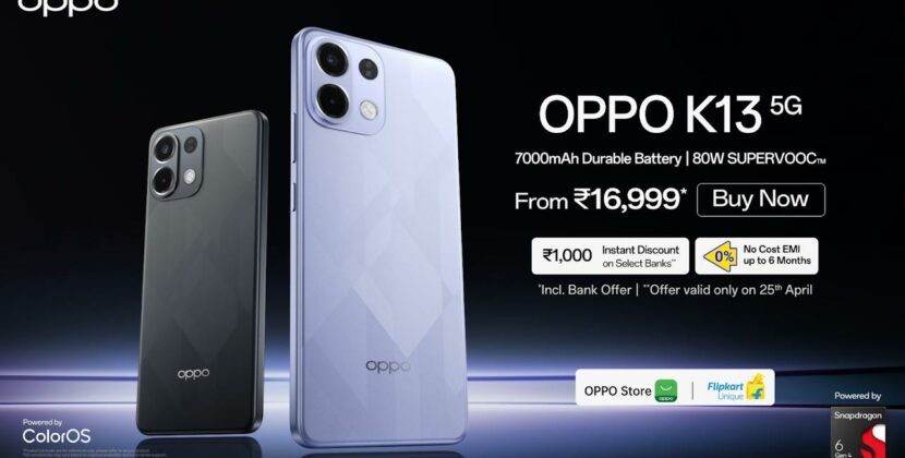 OPPO Launches K13 5G – The OverPowered Performance Smartphone Starting at INR 17,999
