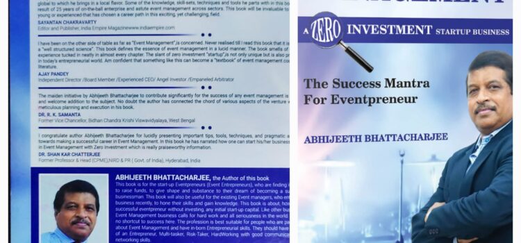 Abhijeeth Bhattacharjee’s Book on Event Management Lauded by the Indian Entertainment Industry in 2025.