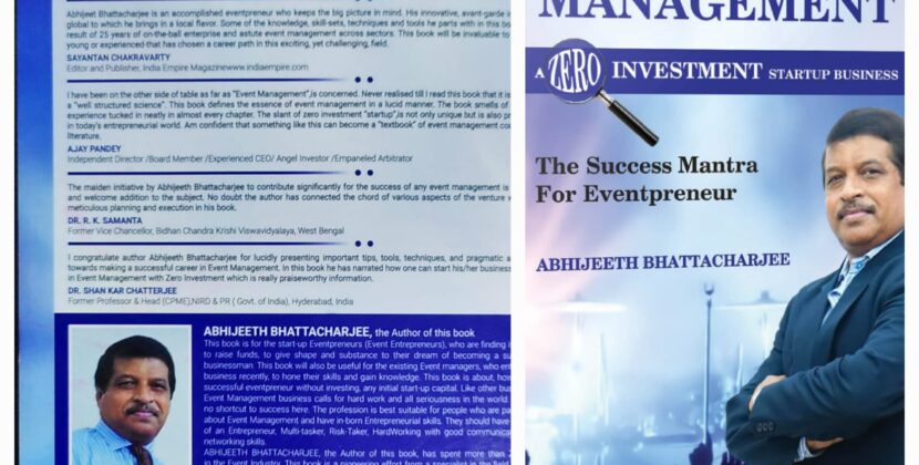 Abhijeeth Bhattacharjee’s Book on Event Management Lauded by the Indian Entertainment Industry in 2025.